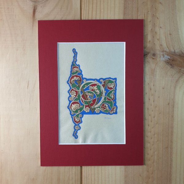 Lettera V "vite bianca" illuminata