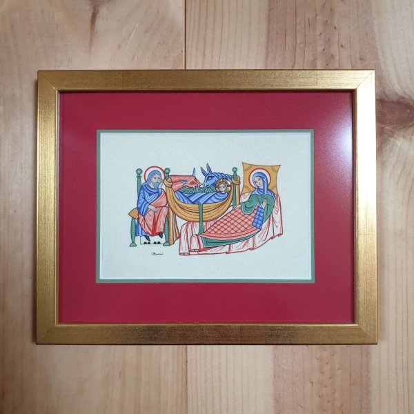 Miniature enlumin&eacute;e : Nativit&eacute;