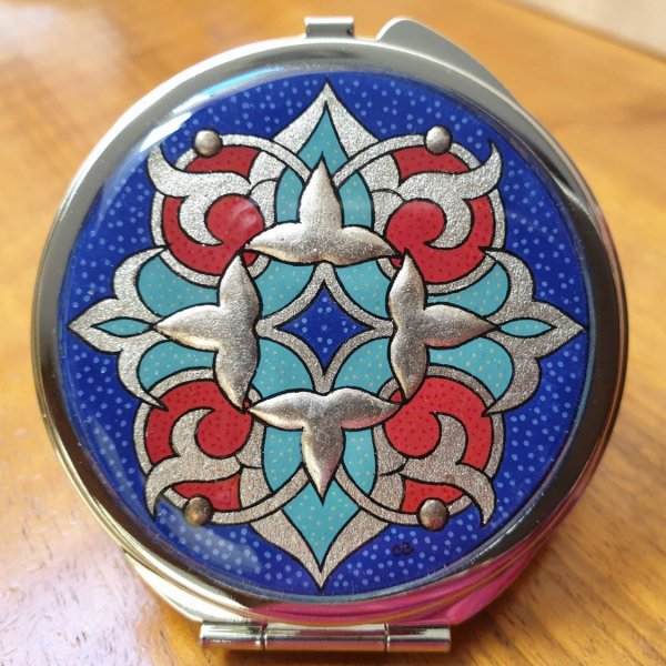 Specchio da borsa illuminato Arabesque