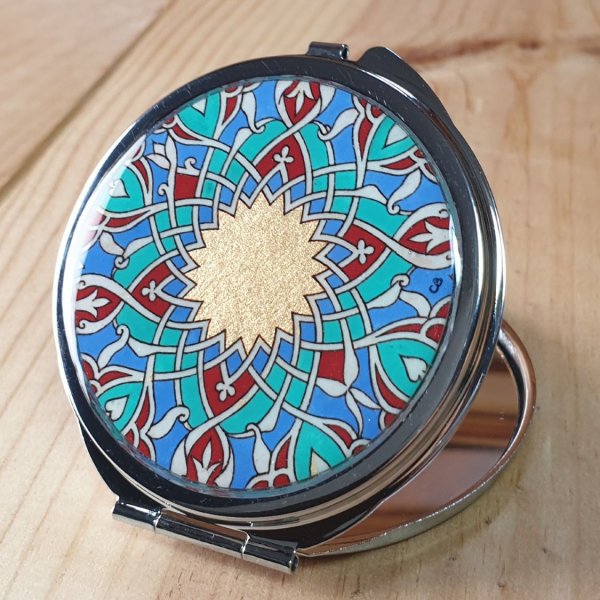 Specchio da borsa illuminato Arabesque