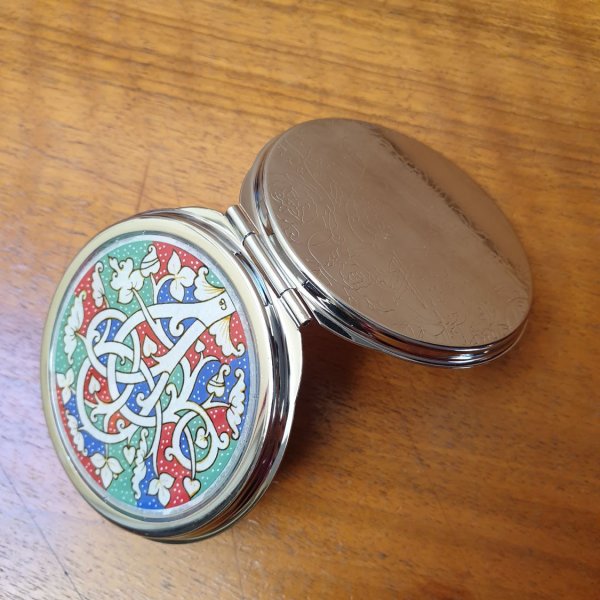 Specchio da borsa "White vine